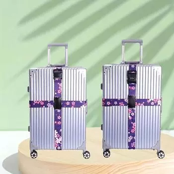 1 шт., чехол для путешествий за границу, ремень для путешествий, чехол на тележке, упаковка для багажа, веревка, чехол на тележке, защитный ремень на тележке Baggage strap without password