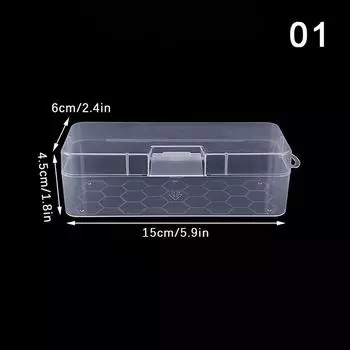 1 шт., чехол для ручек для ногтей, коробка из полипропилена, прозрачная коробка для кистей для ногтей, канцелярские принадлежности, школьный пенал, принадлежности для хранения карандашей