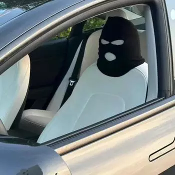 1 шт. чехол для сиденья автомобиля в маске, вязаный головной убор, чехол для подголовника на Хэллоуин, украшение для автомобиля, противоугонные аксессуары