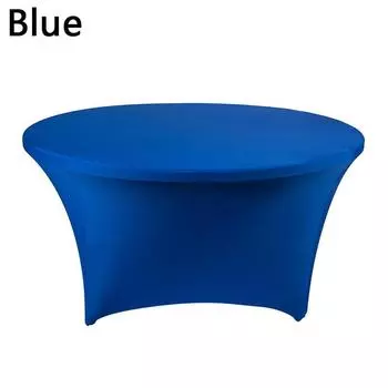1 шт., чехол для стола, однотонный коврик для стола, круглая эластичная скатерть для коктейльного стола, принадлежности для вечеринок 36inches королевский синий
