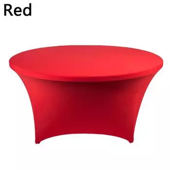 1 шт., чехол для стола, однотонный коврик для стола, круглая эластичная скатерть для коктейльного стола, принадлежности для вечеринок 48inches красный