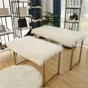 1 шт. Чехол для стула, белый дисплей, плюшевые ковры, мягкие ковры, пушистый коврик для обуви, туалетный столик 30x40cm