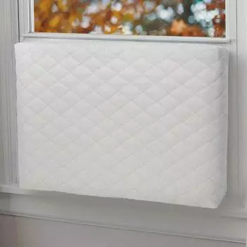 1 шт. чехол для внутреннего кондиционера, зимняя изоляция, оконный тканевый блок кондиционера со стеганой внутренней частью, белый, Z2S8 grey3-53.5*38*9CM