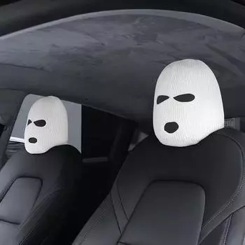 1 шт. Чехол на сиденье автомобиля в маске, вязаный головной убор для Хэллоуина, украшение на подголовник, автомобильные противоугонные аксессуары