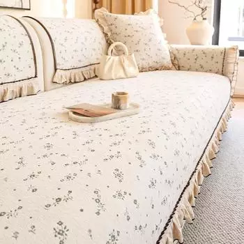 1 шт. Чехол на сиденье дивана из шенилла с цветочным узором, диванное полотенце, противоскользящий, для домашних животных, детей, угловой диван, чехол для гостиной, защита мебели A 70x70cm 1pc