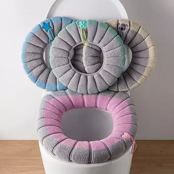 1 шт., чехол на сиденье для унитаза для ванной комнаты, мягкий теплый моющийся коврик, чехол для сиденья, чехол для крышки унитаза, аксессуары для ванной дома