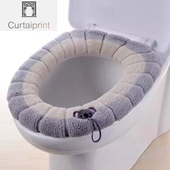 1 шт., чехол на сиденье для унитаза для ванной комнаты, мягкий теплый моющийся коврик, чехол для сиденья, чехол для крышки унитаза, аксессуары для ванной дома