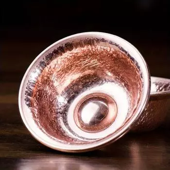 1 шт. Чеканный узор Чистая медь Питьевая чаша Чистая латунь Маленькая Благоприятная Чаша для святой воды Буддийская 11 см Чаша Домашний подарок Декоративная 1pcs