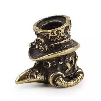 1 шт., череп, латунные бусины-ножи, щит, зонтик, веревка, EDC шнурок, мельхиоровые рыцари, бусины из паракорда Crow латунный