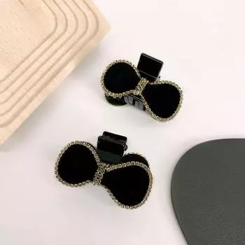 1 шт., черная бархатная застежка с бантом, коготь для волос для женщин и девочек, заколки для макияжа, аксессуары для волос, зажим для ванны в виде краба, головной убор чёрный