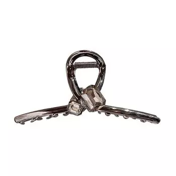 1 шт. Черная темпераментная квадратная хрустальная заколка для волос, женская простая и высококлассная заколка-акула, заколка для полусобранных волос