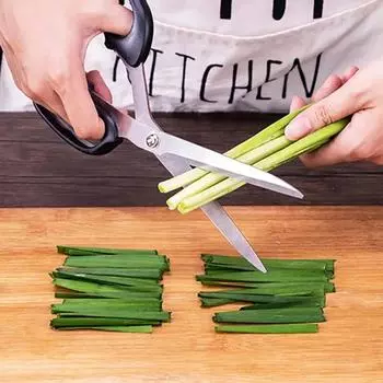 1 шт. Черные серые ножницы для барбекю из нержавеющей стали, кухонные ножницы для стейков, производитель кухонных инструментов, бытовые ножницы