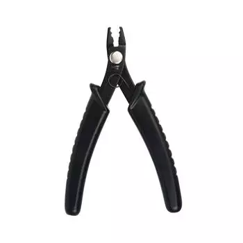 1 шт. черных плоскогубцев с 2 отверстиями для микрокольца/звена/бусины для наращивания волос