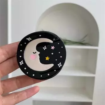 1 шт. Черный Мечтательный Звезда Луна Круглый Зажим Акула Персонализированный Захват для Волос Заколка для Волос Аксессуары для Волос Женский Новый Стиль