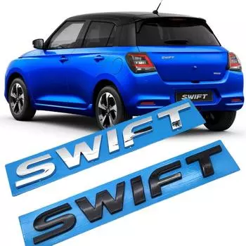 1 шт. Черный / серебристый 3D ABS автомобильный багажник хвост SWIFT буква логотип декоративная эмблема наклейка эмблема автостайлинг аксессуары для SWIFT серебряный
