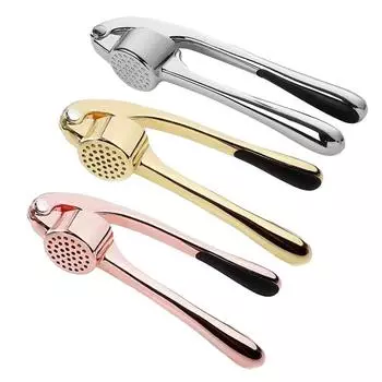 1 шт. Чеснок Пресс Дробилка Соковыжималка Мягкая Мясорубка Из Нержавеющей Стали Ручной Кухонный Инструмент Аксессуары Шлифовальные Инструменты Чеснок Дробилка серебряный