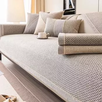 1 шт. Четыре сезона универсальная новая хлопковая и льняная нескользящая подушка простой кожаный чехол для дивана тканевое полотенце роскошная диванная подушка 70x70cm