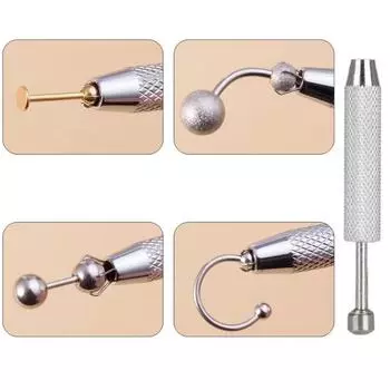 1 шт. Четырехлапчатый держатель для бусин, инструмент для захвата, держатель наконечника из алмазного камня, пинцет, улавливатель, перфорация корпуса, разбрызгиватель, ручка, инструмент