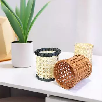 1 шт., чистая ручная работа, легкая роскошная корзина для ручек, оригинальная бамбуковая трубка для хранения в скандинавском стиле, корзина для палочек для еды