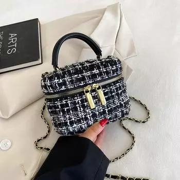 1 шт. Чистый цвет одно плечо женская сумка-сэтчел маленькая квадратная сумка цепочка сумка-мессенджер