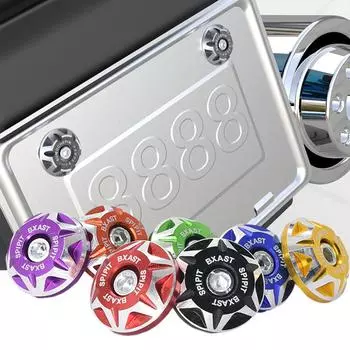 1 шт., ЧПУ, 6 мм, крышка номерного знака мотоцикла, винт, отверстия, пластина, аксессуары для скутера, часть для электрического мотоцикла синий