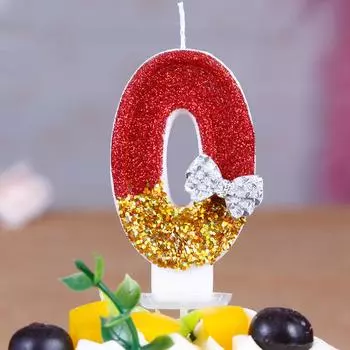 1 шт. Цифра день рождения свеча золотисто-красный креативный галстук свеча цифровые 0-9 вечеринка празднование фестиваль торт свечи