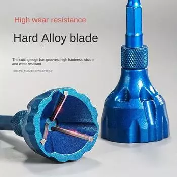 1 шт. Цилиндрический нож для снятия фаски с винтов, инструмент для ремонта резьбы и углового ремонта болтов синий