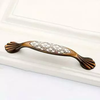 1 шт., цинковый сплав, легкие роскошные ручки для дверей гардероба, полированная отделка, античная бронза, винтаж с монтажным оборудованием