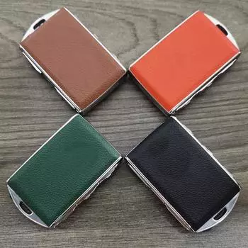 1 шт. цинковый сплав + натуральная кожа для модификации ключа Volvo, чехол для ключа Volvo S90 S60, чехол для ключа XC60, чехол для ключа XC40 V90