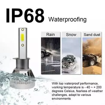 1 шт COB H1 120 Вт 26000 Лм светодиодный комплект автомобильных фар турбо лампочки 6000 К CHINA