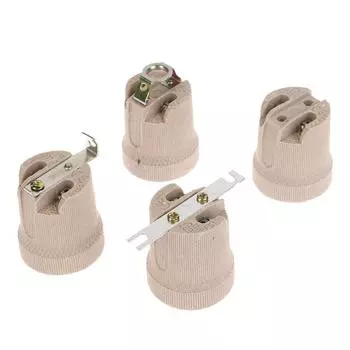 1 шт. цоколь лампы E27 винтажный керамический патрон для лампы патрон держатель для лампы аксессуар крепежный кронштейн большой винтовой колпачок 250 В 4 А