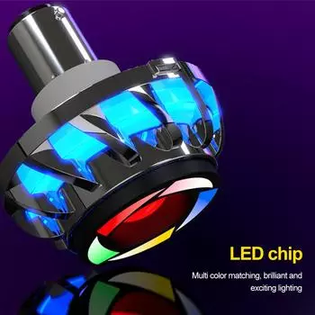 1 шт. Цветная фара для мотоцикла Angel Eye LED, мигающий стоп-сигнал, задний фонарь, предупреждающая лампа для мотоцикла, универсальные аксессуары для мотоциклов