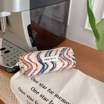 1 шт., цветная серия, пенал, красочный модный студенческий пенал, большая вместительная холщовая сумка для хранения канцелярских принадлежностей