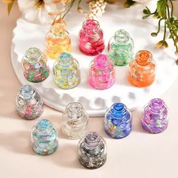 1 шт. цветная стеклянная бутылка светящийся цветок блестящая бутылка украшение сделай сам брелок для женщин мужчин сумка украшение ручной работы подарок