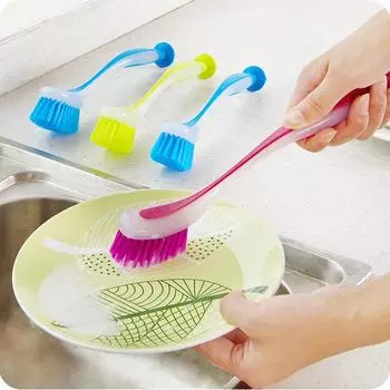 1 шт. Цветная вертикальная многофункциональная щетка для чистки кухни, щетка для мытья посуды, щетка для мытья посуды, щетка для чистки раковины, цвет случайный