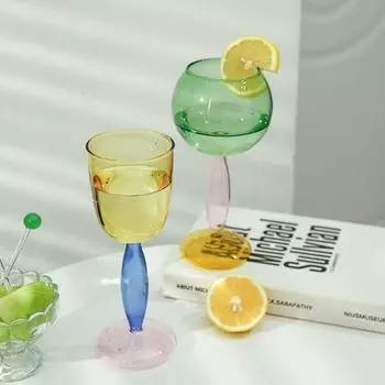 1 шт. Цветной бокал, бокал для вина, бокал для бордо, бокалы для коктейлей из боросиликатного стекла, украшение для напитков other