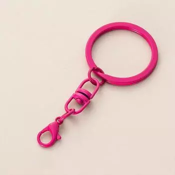 1 шт., цветной брелок для ключей, соединитель, аксессуары, брелок с застежкой-карабином, крючок с вращающейся пряжкой для самостоятельного изготовления ювелирных изделий