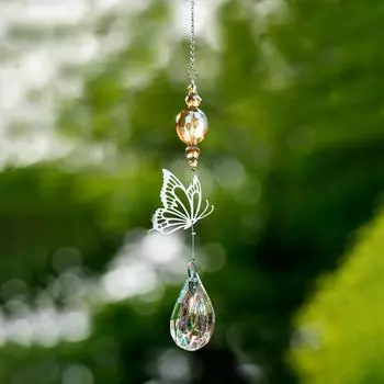 1 шт. Цветной хрустальный ловец солнца, животное, бабочка, призматический шар, кулон, создатель радуги, украшение для семейной комнаты, свадебной вечеринки