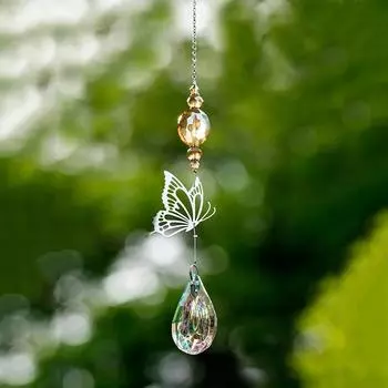 1 шт. Цветной хрустальный ловец солнца, животное, бабочка, призматический шар, кулон, создатель радуги, украшение для семейной комнаты, свадебной вечеринки