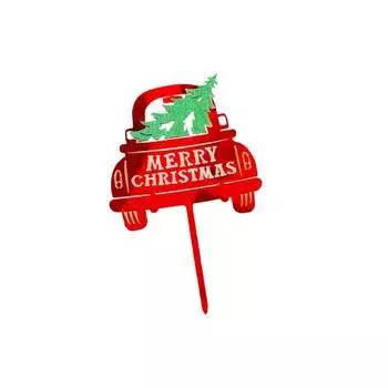 1 шт. цветные акриловые флаги Санта-Клауса новогодние акриловые топперы для торта Рождественская тема Декор для рождественского торта