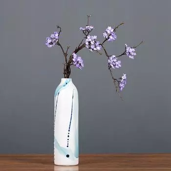 1 шт., цветочная композиция, длинная ветка, вишня, шелковые цветы, искусственные цветы, Сакура, ротанг