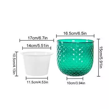 1 шт. Цветочная композиция Настольные украшения Гидропонный цветочный горшок Декоративные аксессуары Мини пластиковый горшок в горшке Однотонный 3 цвета