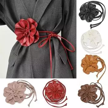 1 шт. Цветочная мода шнуровка атмосфера талия веревка бохо стиль кожаный пояс юбка украшение