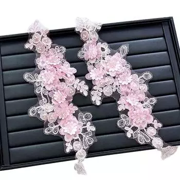 1 шт. Цветочная наклейка Advanced Feeling Аксессуары для одежды Вышитые нашивки Изделия ручной работы Белый тканевый головной убор