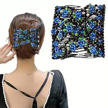 1 шт. Цветочная расческа для волос Фен Эластичная расческа для волос Волшебная расческа для волос Двойной ряд расческа