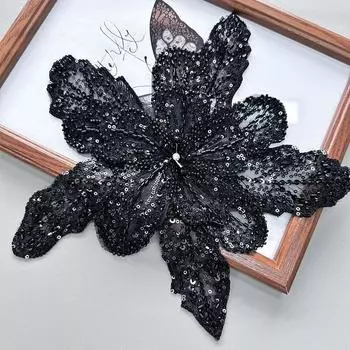 1 шт. цветочные кружевные нашивки многослойная ткань наклейка одежда ткань корсаж блестки полиэстер ручная работа аппликация DIY швейный материал