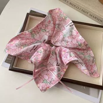 1 шт. Цветочный бант-платок, повязка для волос «кишка», милая и нежная резинка для хвостика, резинка для волос, атмосферный аксессуар для волос