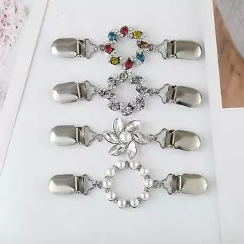 1 шт. цветочный дизайн свитер трикотаж женский классический ретро шаль брошь лацкан булавка шаль клип