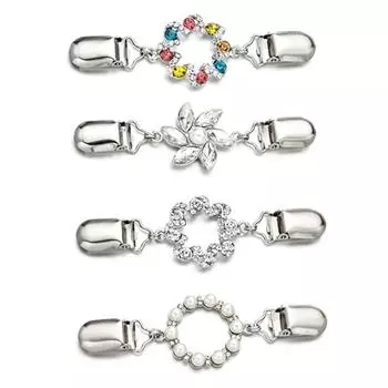 1 шт. цветочный дизайн свитер трикотаж женский классический ретро шаль брошь лацкан булавка шаль клип