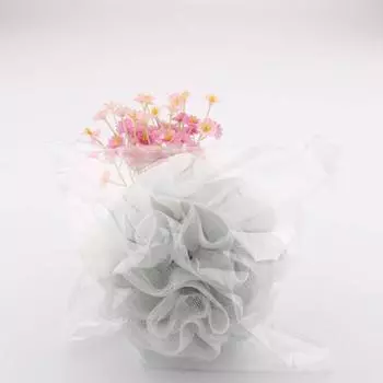 1 шт., цветок для ванны, супер мягкая сетчатая губка, аксессуары для молочного душа, принадлежности для ванной комнаты, полиэтиленовый шарик для ванны grey blue